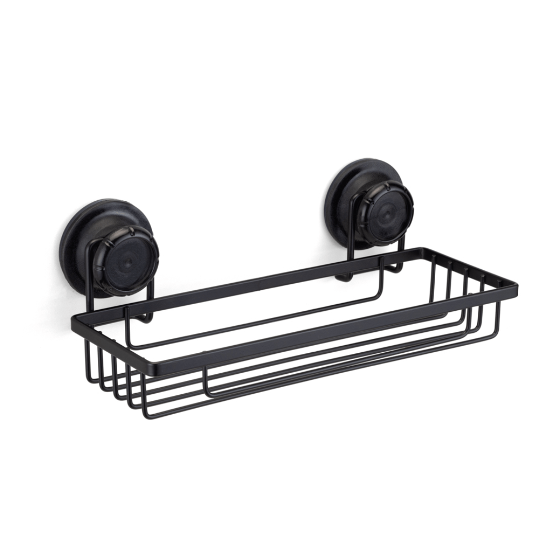 Porta Shampoo Fixação Sucção Ventosa Preto