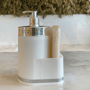 Jogo Esponja Anti Risco Branco e Dourado 2 Peças