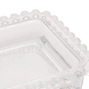 Manteigueira Cristal de Chumbo com Tampa Pearl 17cm x 10,5cm x 10cm