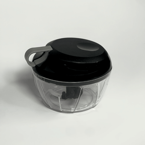 Mini Processador de Alimentos Manual Preto e Cinza 500ml