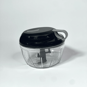 Mini Processador de Alimentos Manual Preto e Cinza 500ml