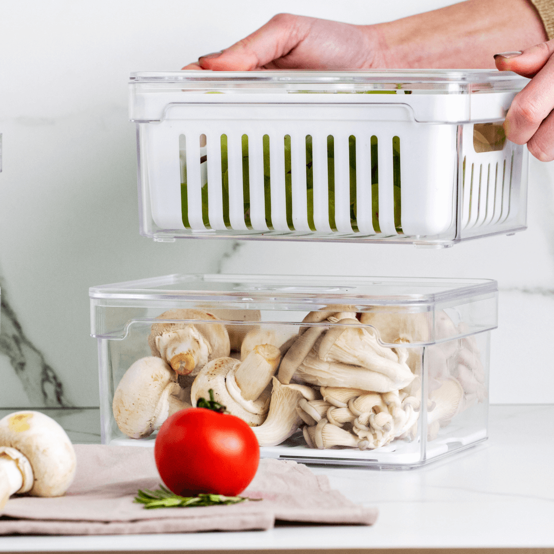 Organizador de Geladeira Clear Fresh com Cesto 2,2 Litros